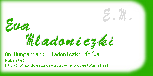 eva mladoniczki business card